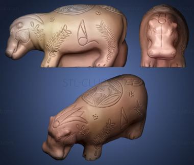 3D model Hippopotame gyptien (STL)